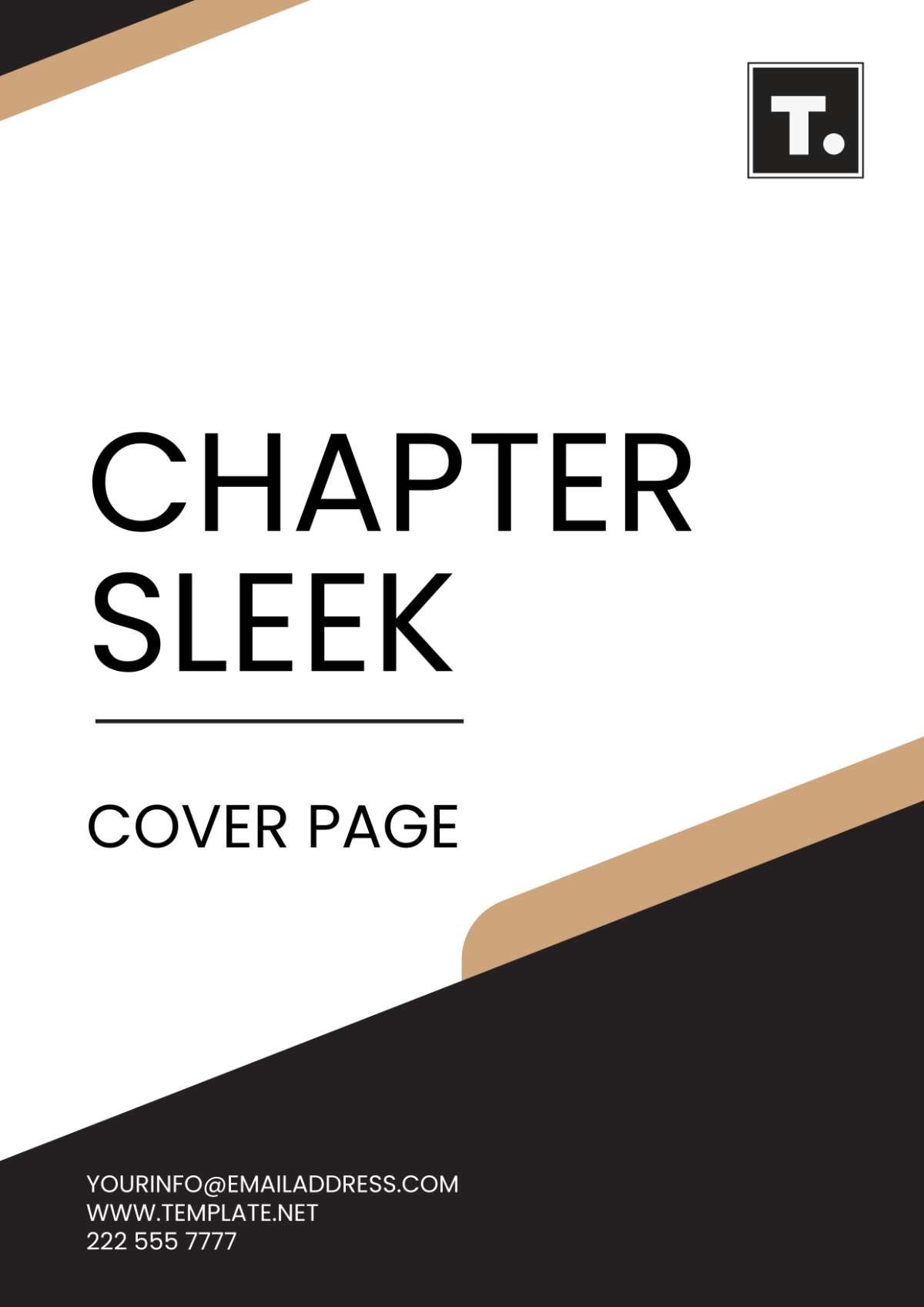 Free Chapter Sleek Cover Page Template