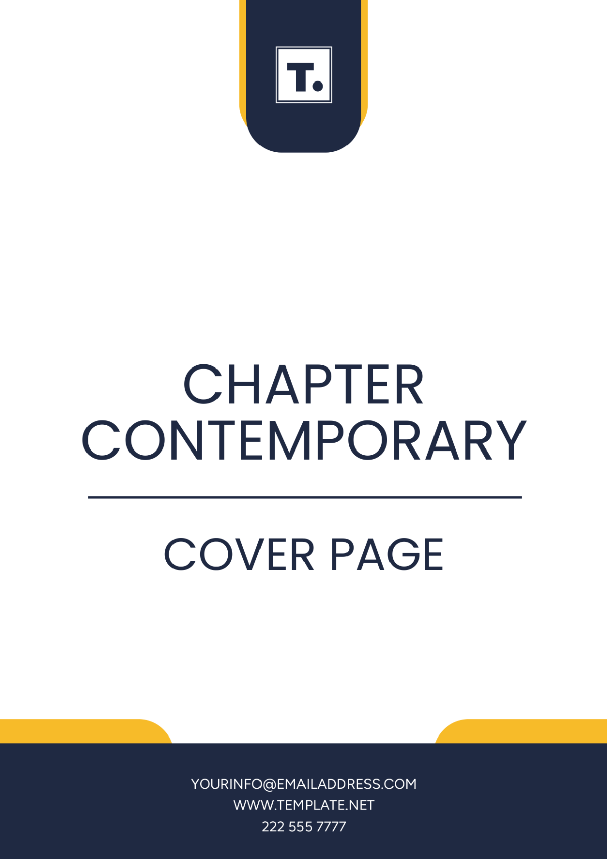 Free Chapter Contemporary Cover Page Template