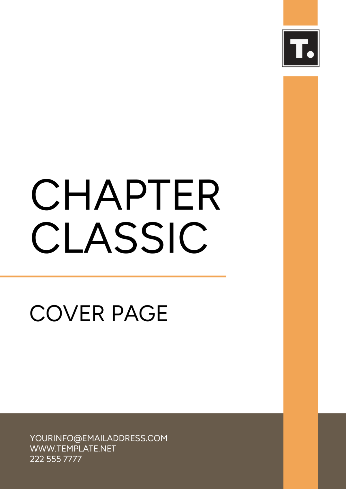 Free Chapter Classic Cover Page Template