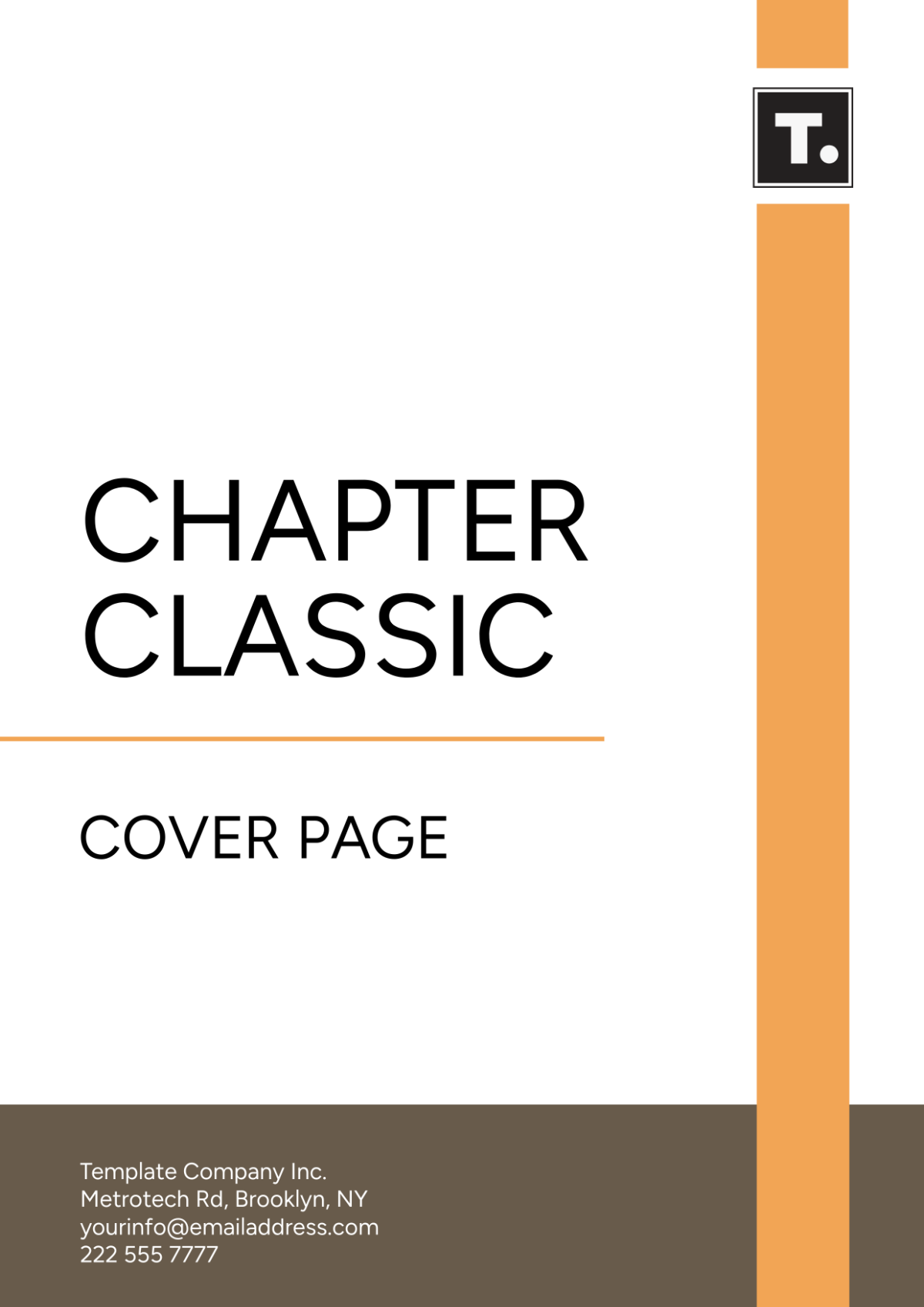Chapter Classic Cover Page