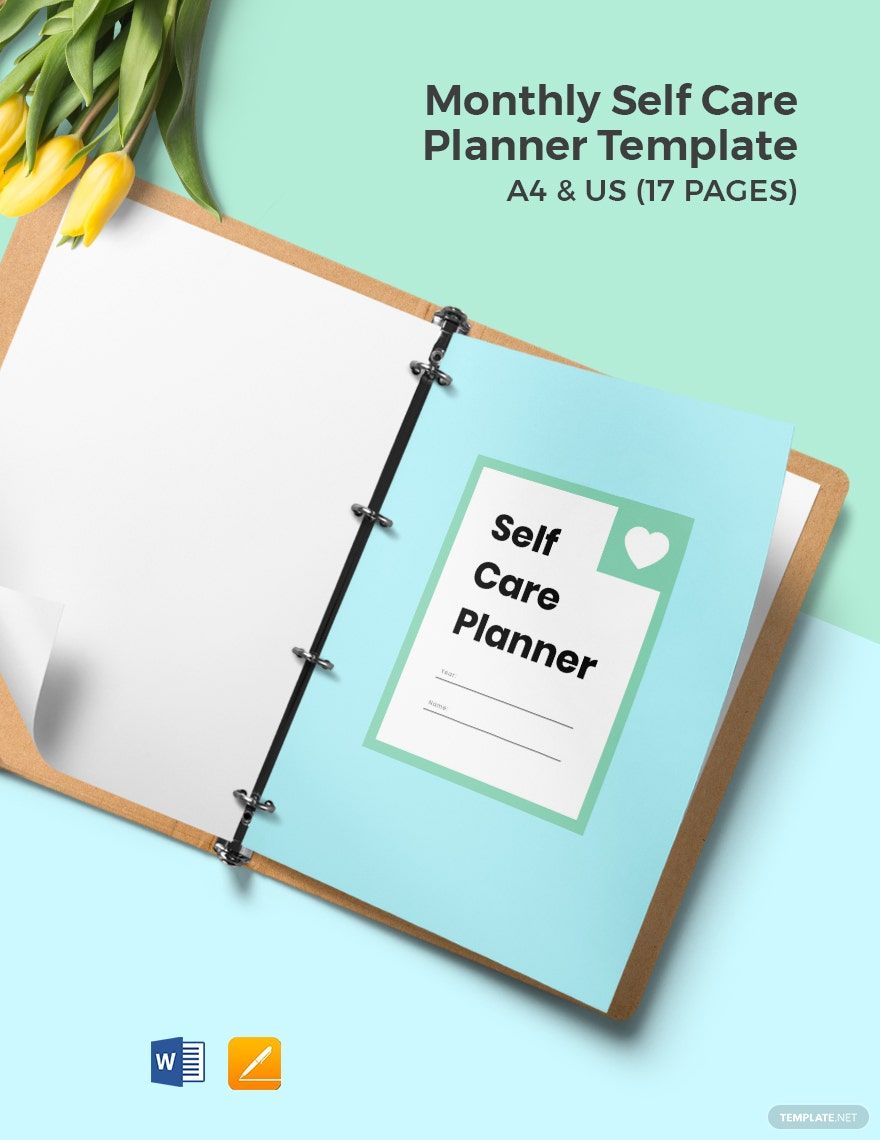 Monthly Self Care Planner Template