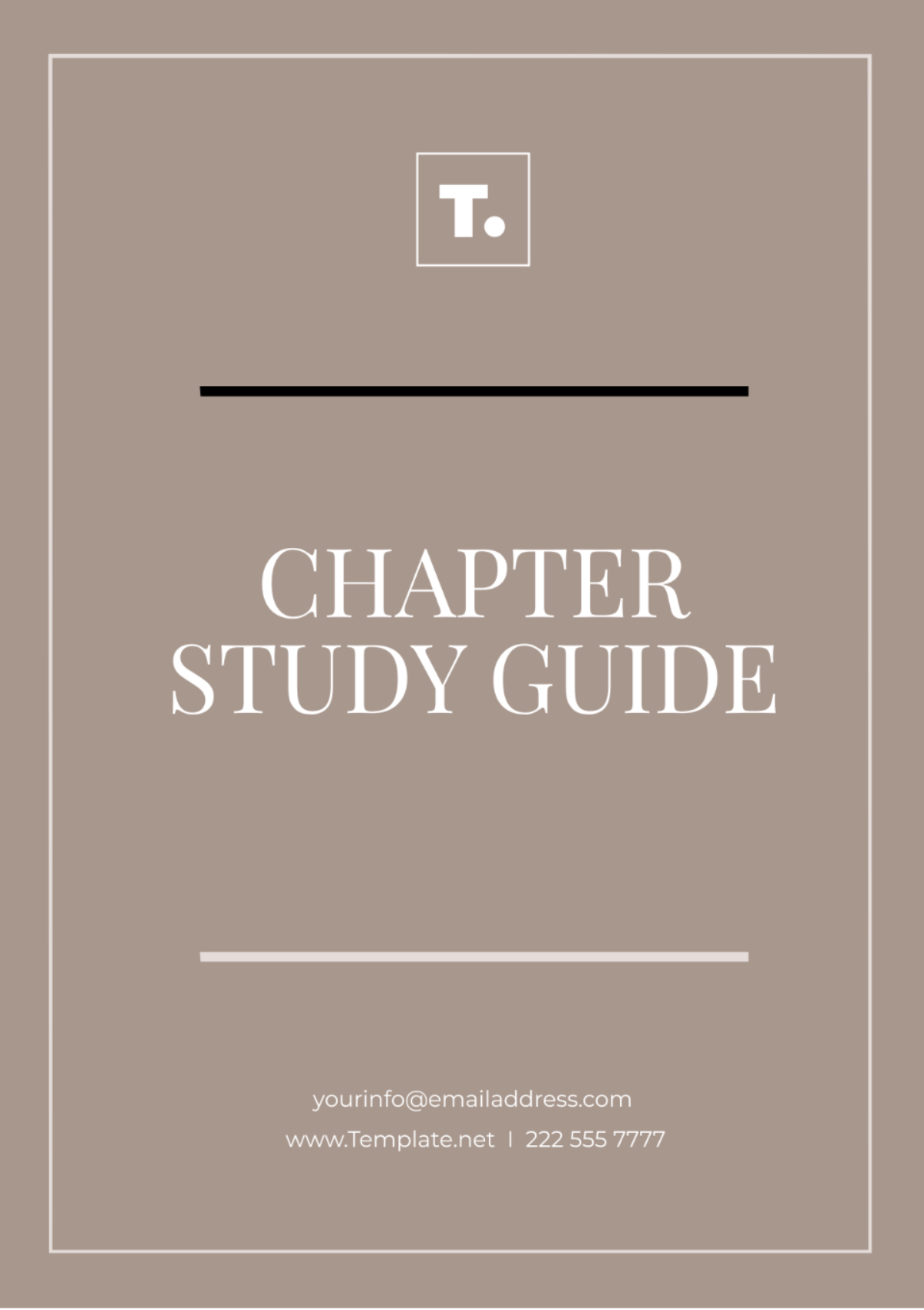 Free Chapter Study Guides Template