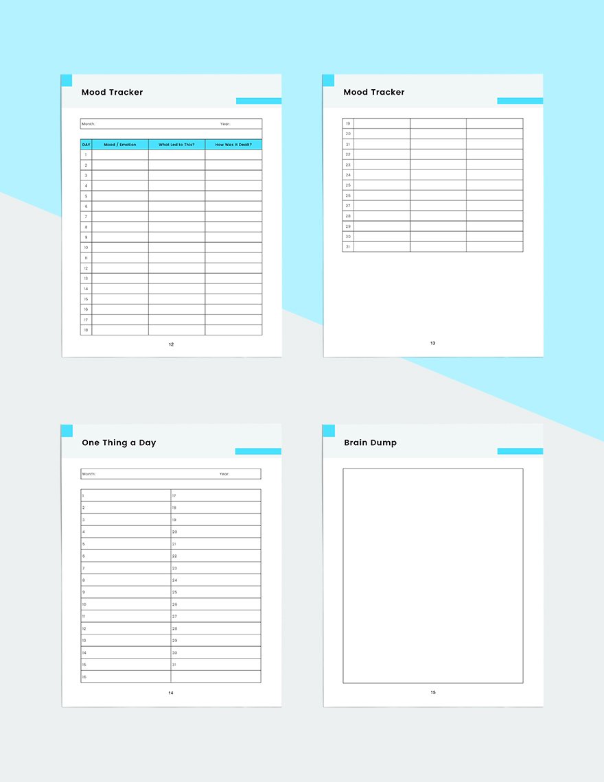 Self Care Routine Planner Template