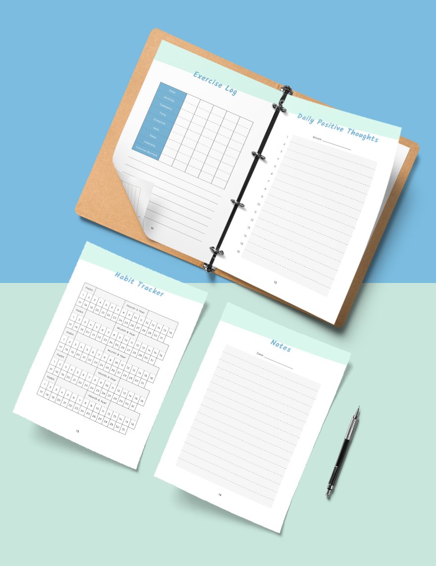 Wellness and Self Care Planner Template