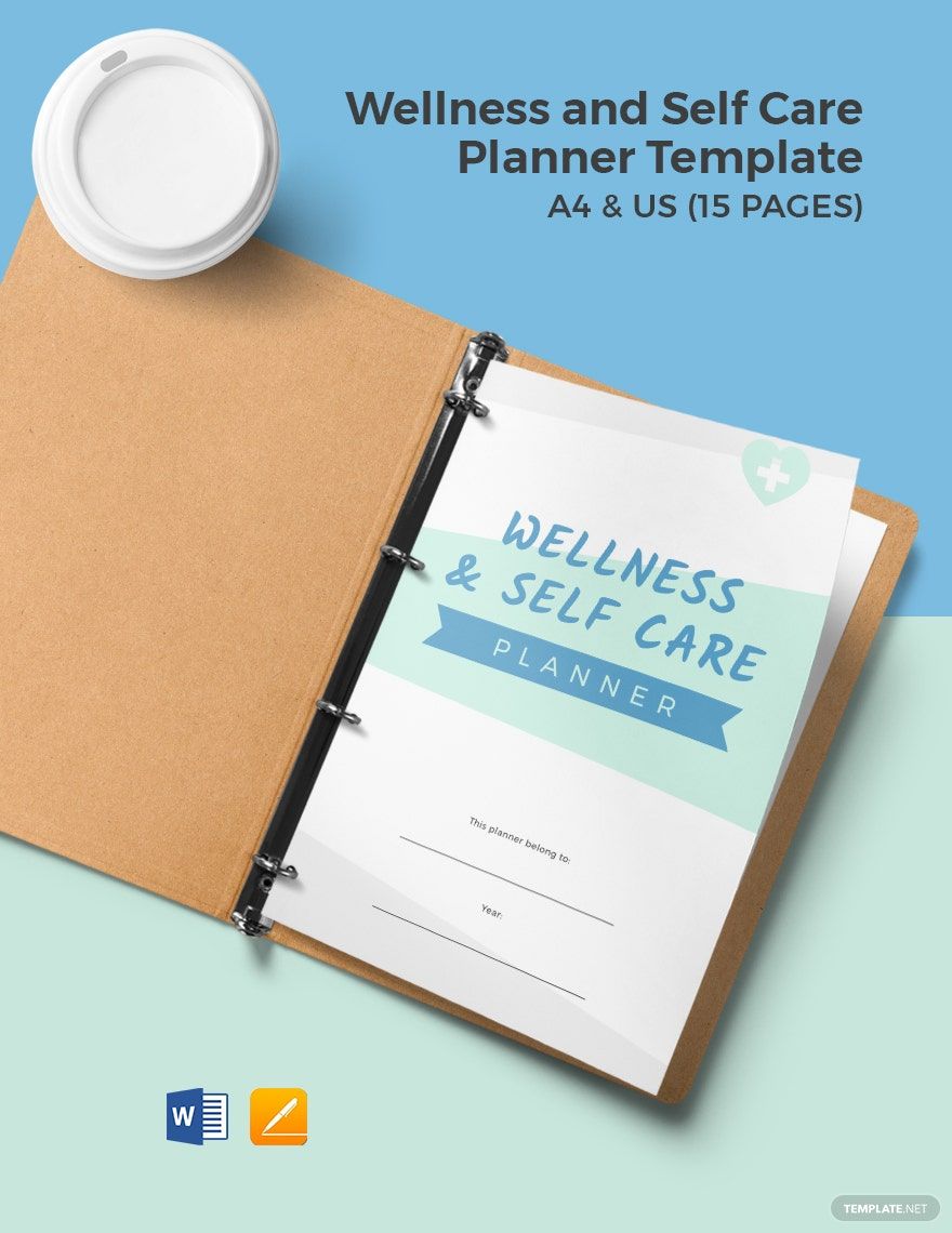 Wellness and Self Care Planner Template in Word, Google Docs, PDF, Apple Pages