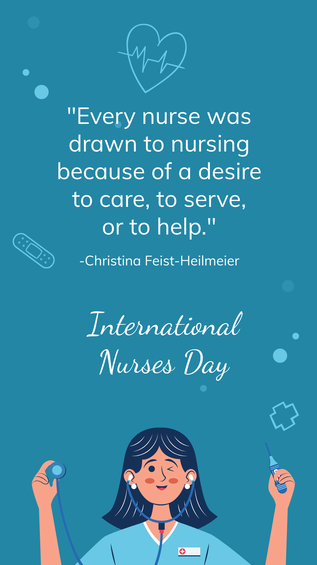 Free International Nurses Day Inspirational Quote Template