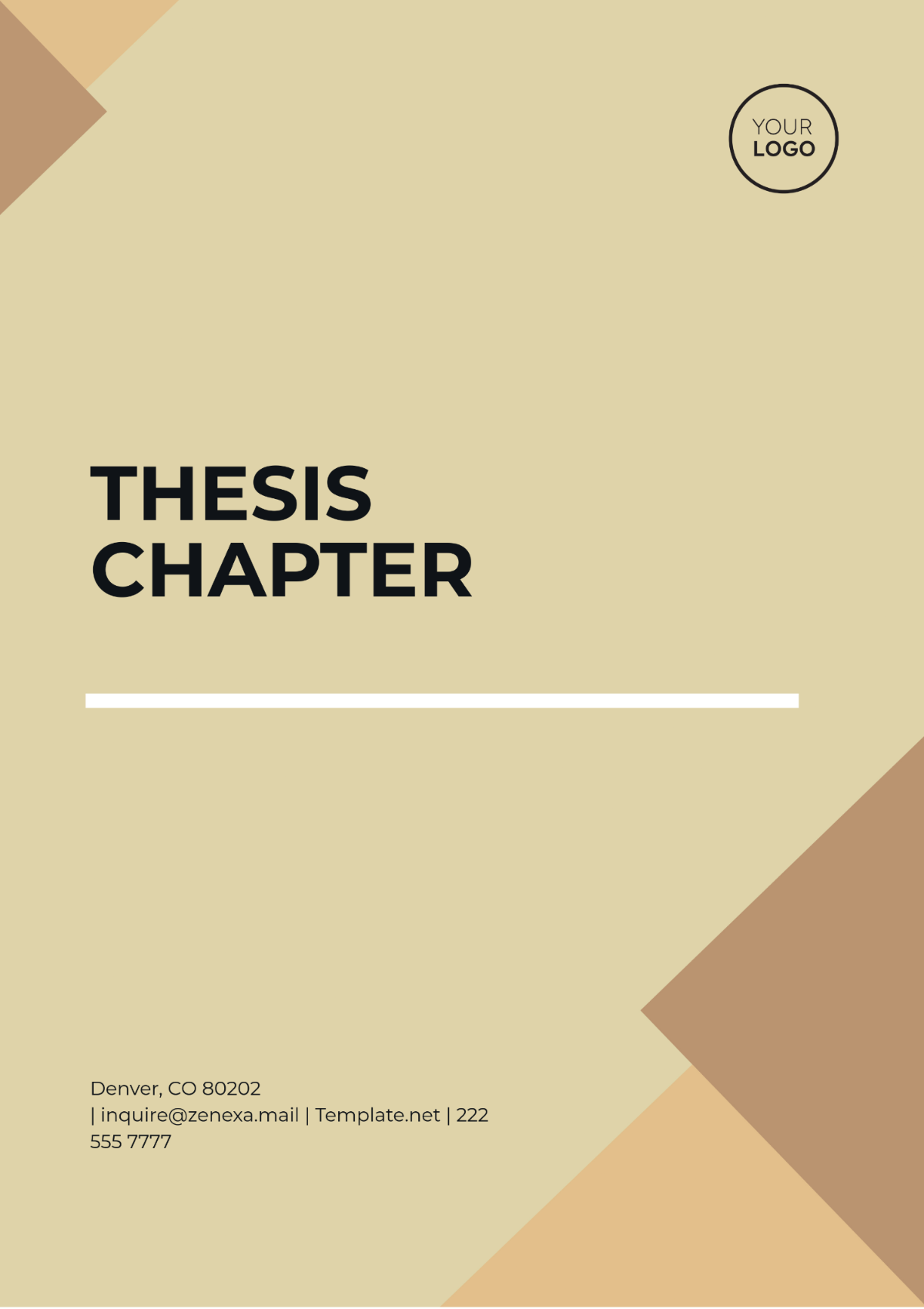 Thesis Chapter Outline Template - Edit Online & Download