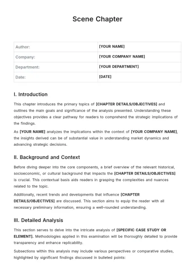 Free Scene Chapter Template to Edit Online