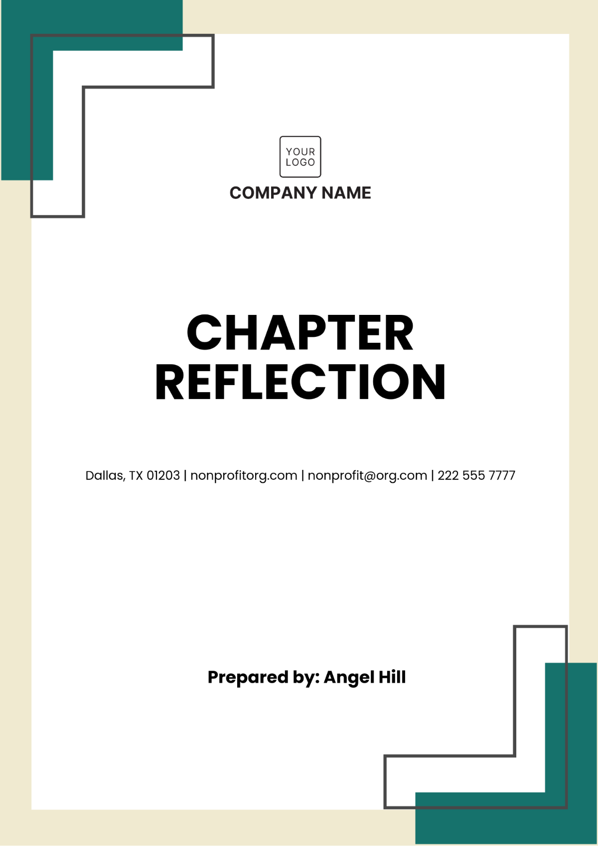 Chapter Reflection Template - Edit Online & Download