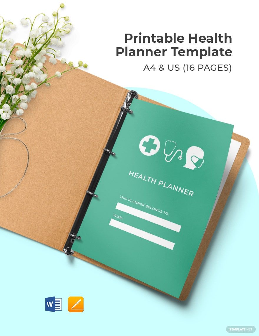 Printable Health Planner Template