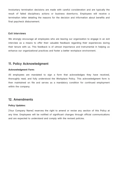Free Salon Workplace Policy Template to Edit Online