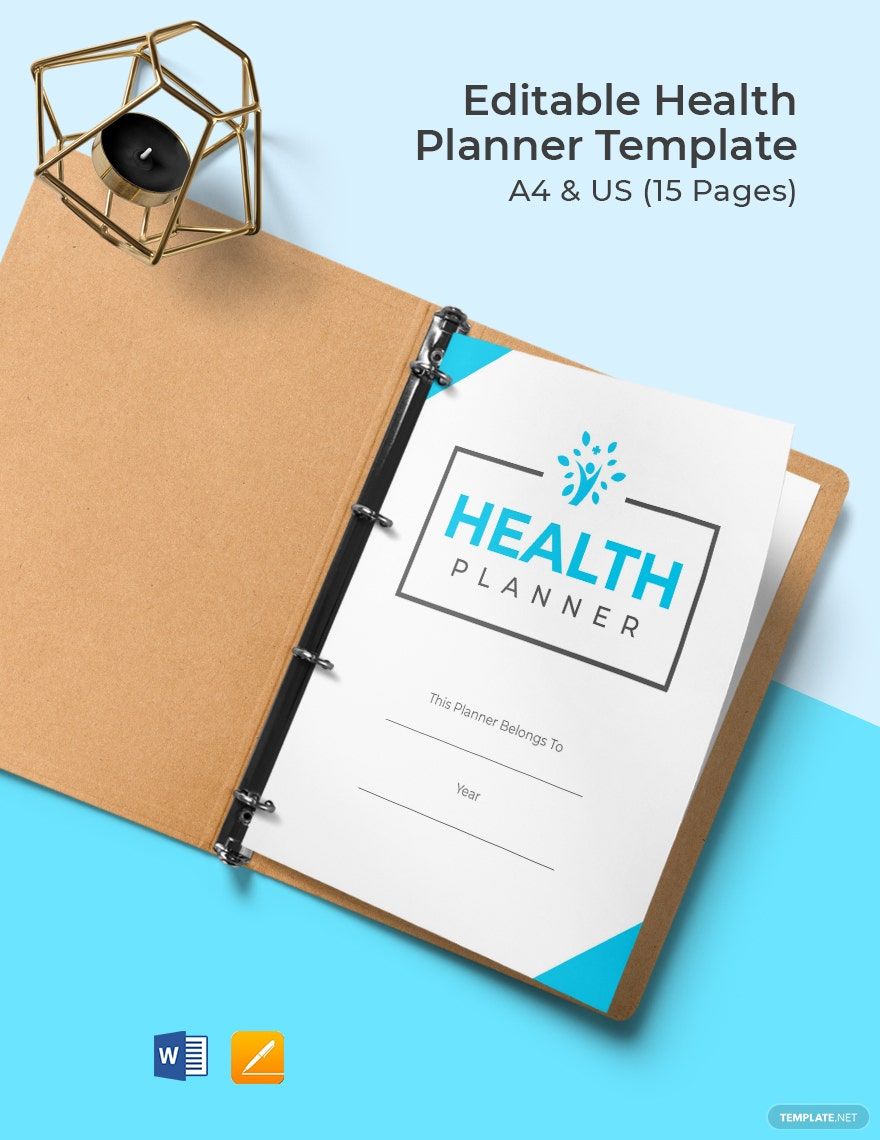 Free Editable Health Planner Template