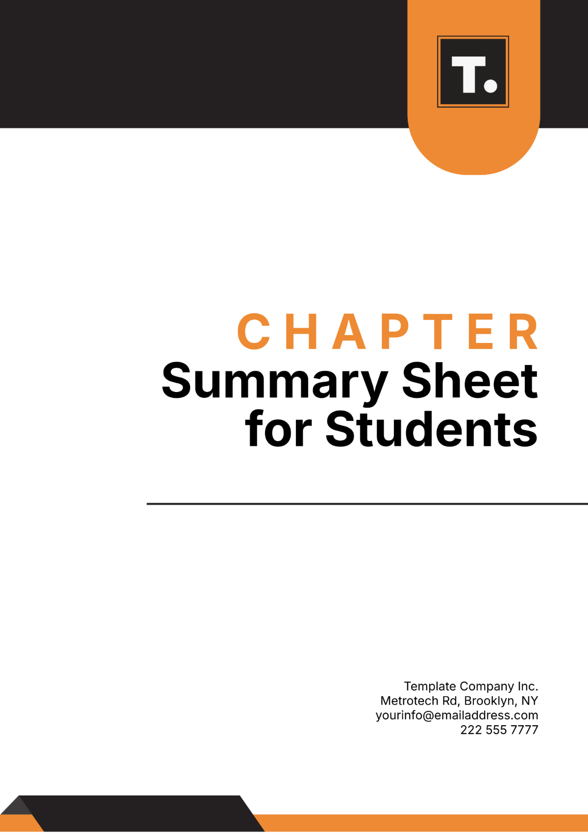 Chapter Summary Sheet for Students Template - Edit Online & Download