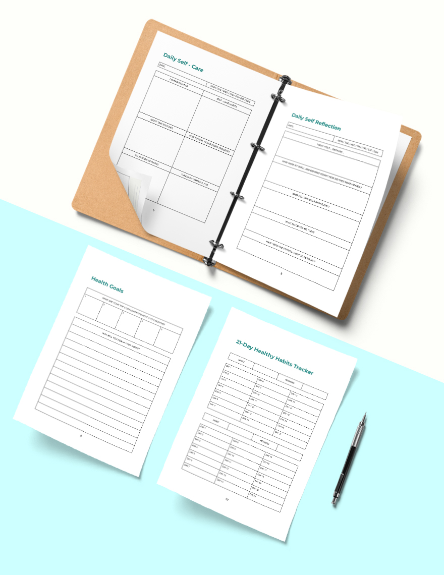 Daily Health Planner Template
