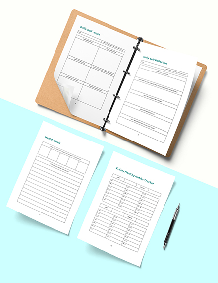 Daily Health Planner Template Example
