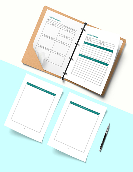 Daily Health Planner Template Printable