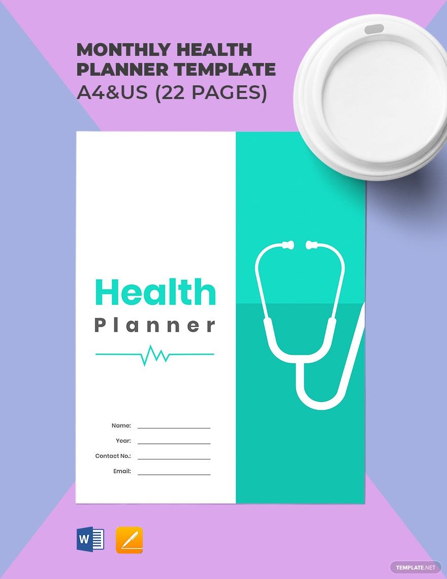 Monthly Health Planner Template
