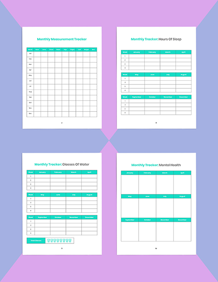 Monthly Health Planner Template Download