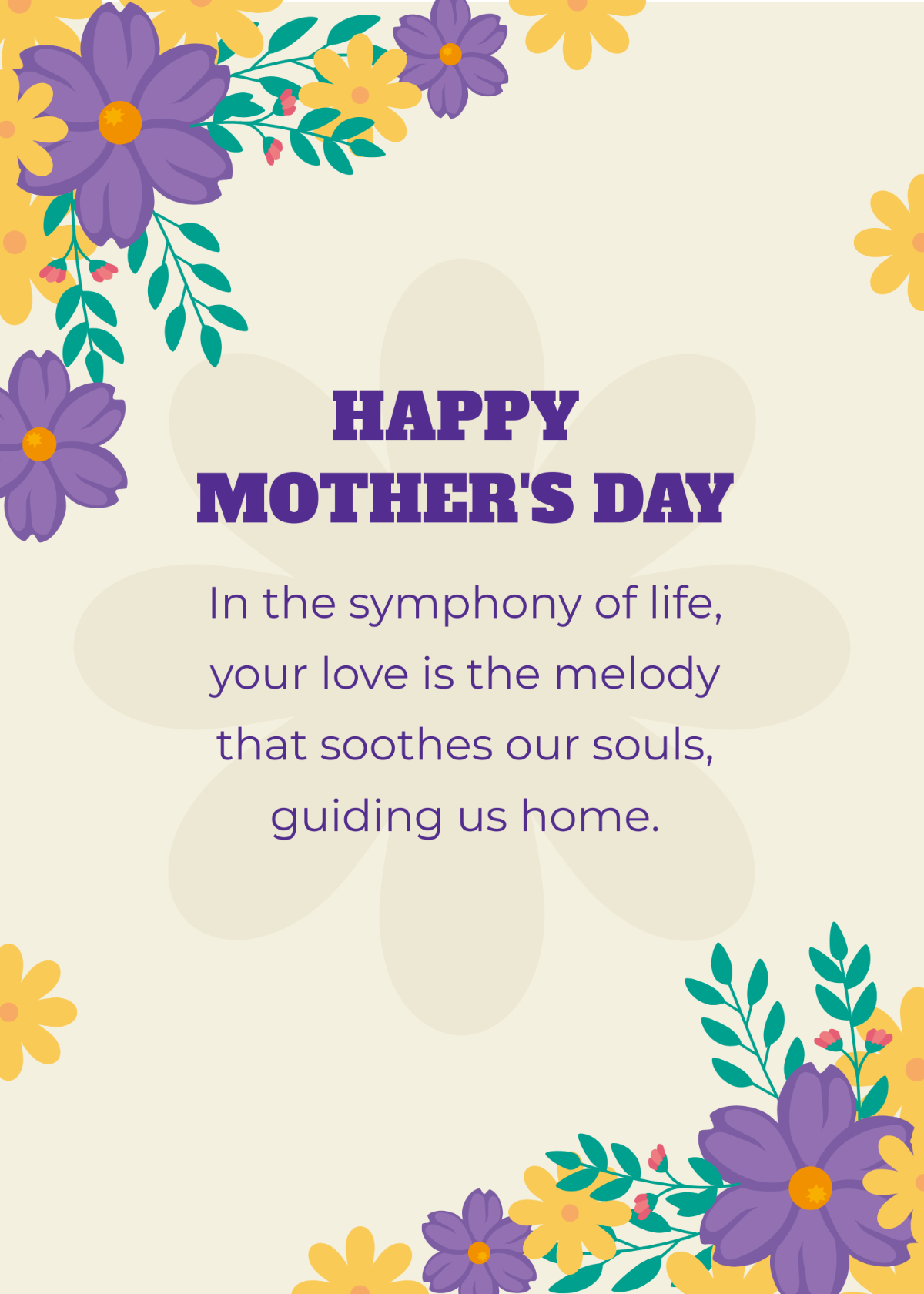 Mother's Day Greeting Message Template