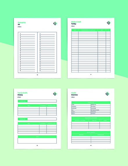 Medical Health Planner Template Readable