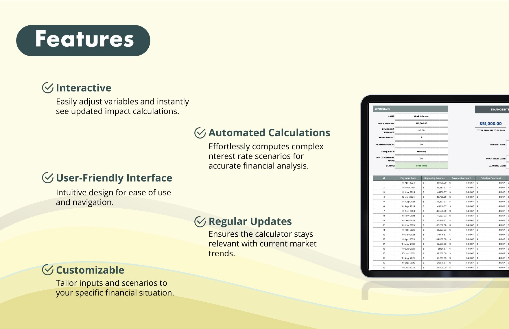 Finance Interest Rate Impact Calculator Template