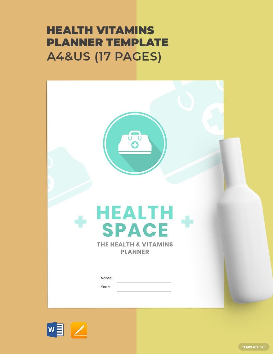 Health Vitamins Planner Template in Word, Google Docs, PDF, Apple Pages