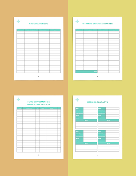 Health Vitamins Planner Template Example