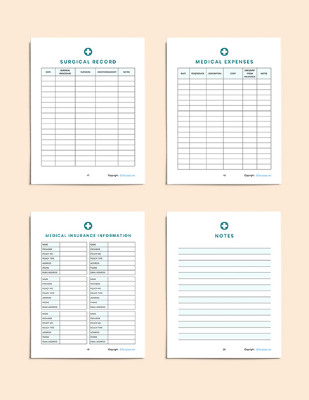 Printable Medical Planner Template - Word, Apple Pages | Template.net