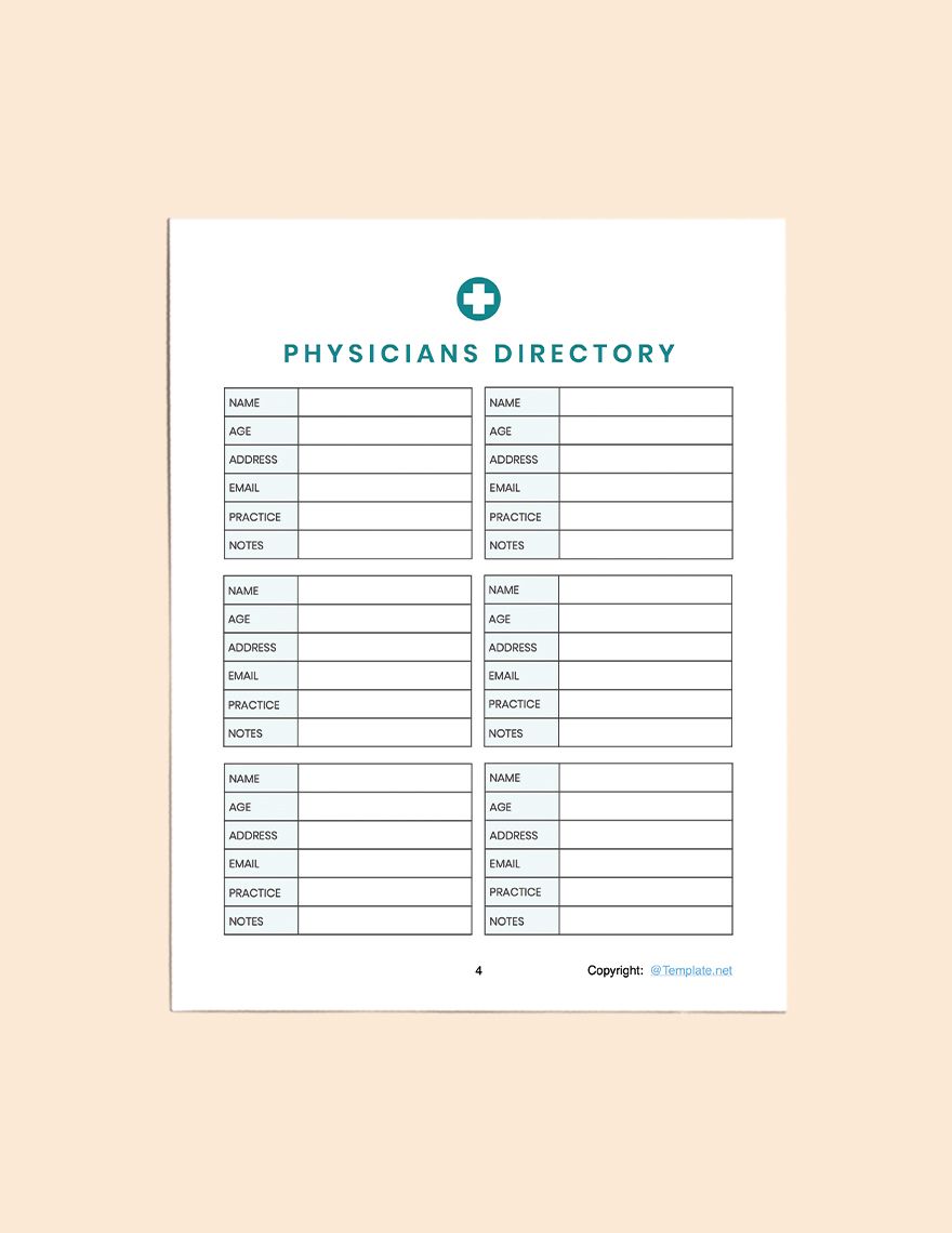Printable Medical Planner Template