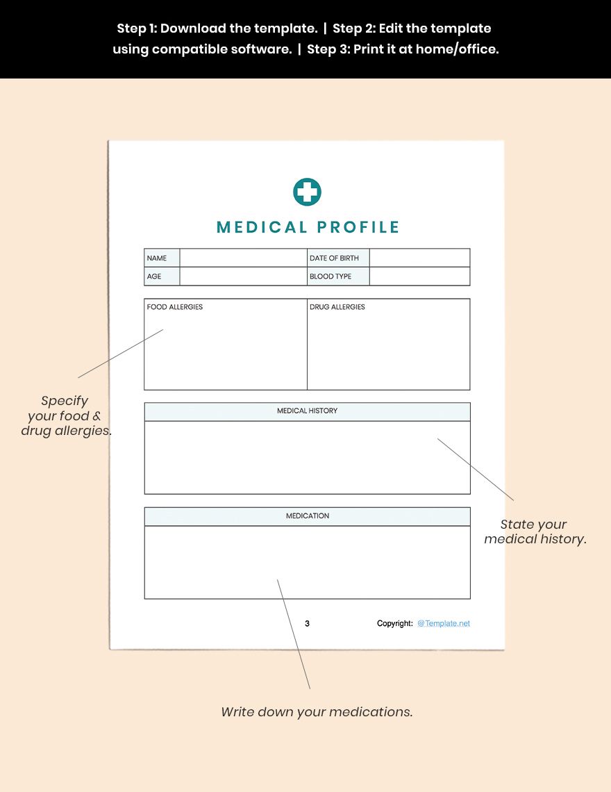 Printable Medical Planner Template