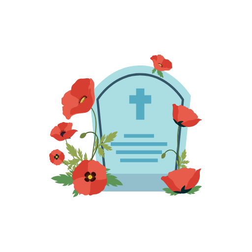 Memorial Day Poppy Clipart Template