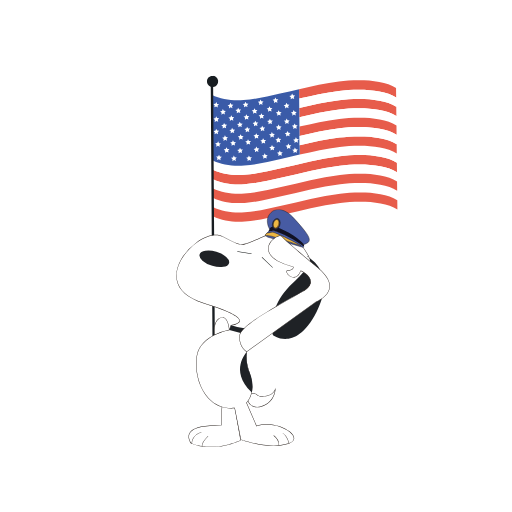 Snoopy Memorial Day Clipart Template