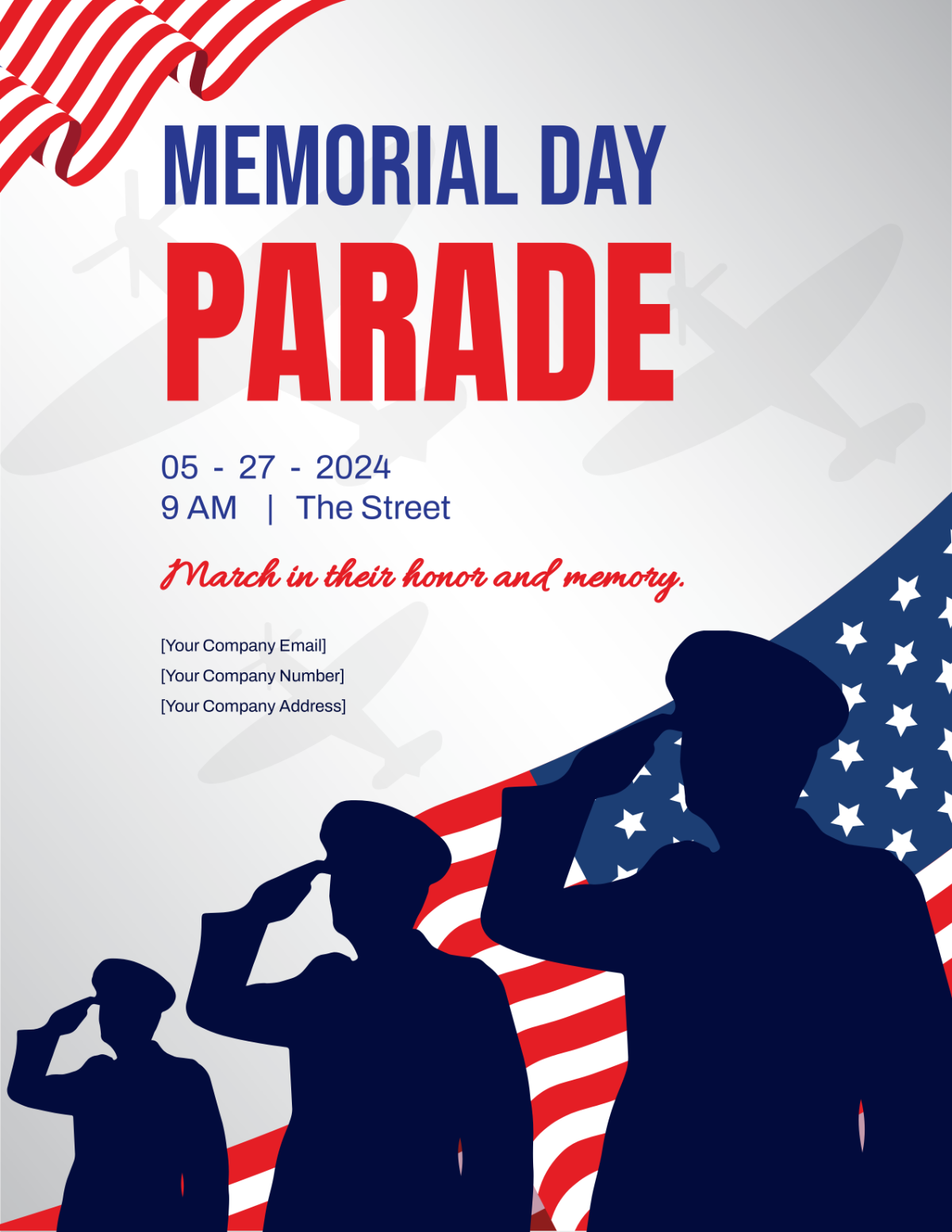 Memorial Day Parade Flyer Template - Edit Online & Download