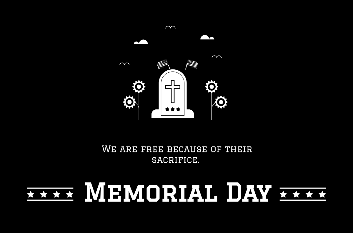 Black and White Memorial Day Banner