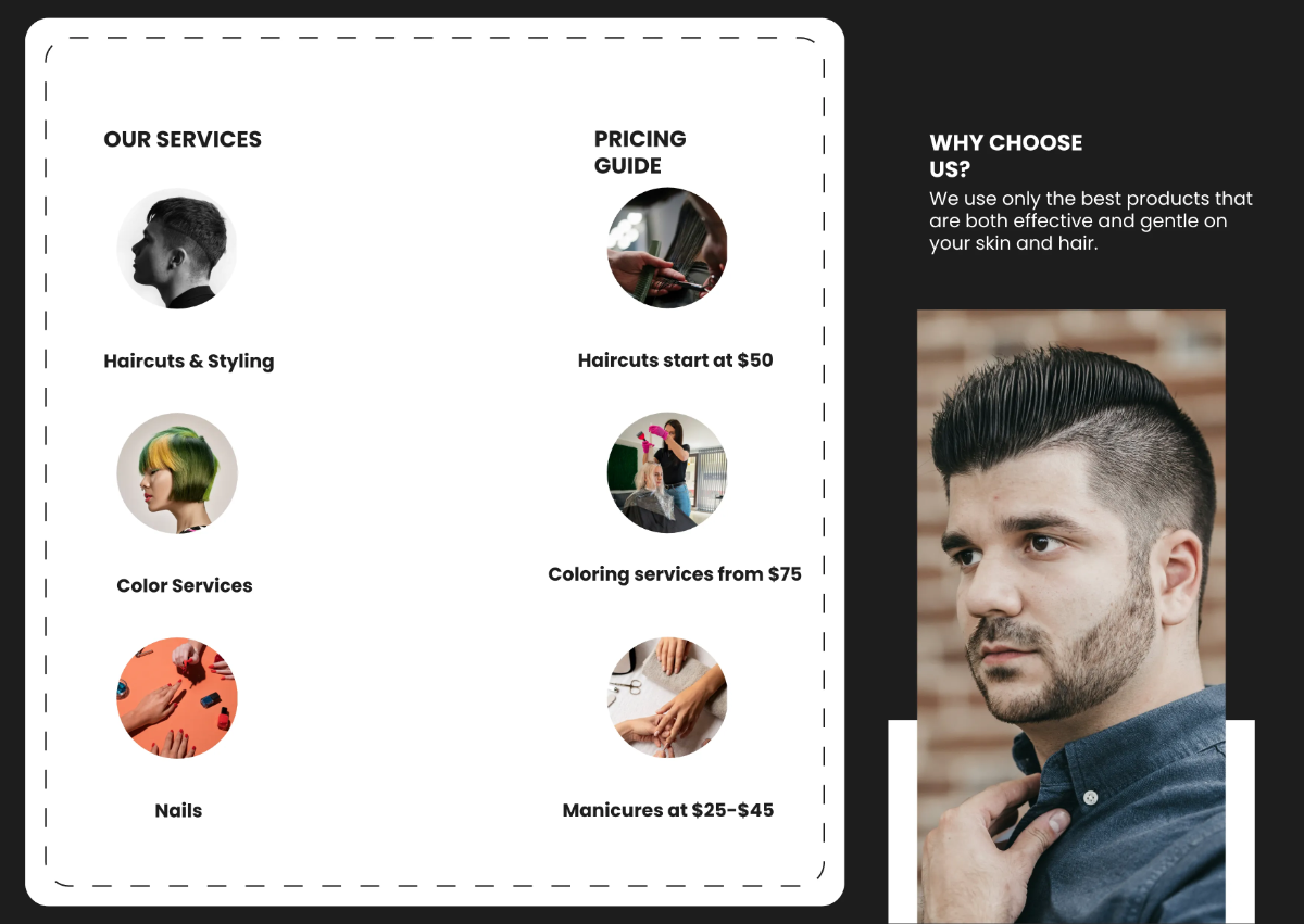 Free Salon Business Brochure Template to Edit Online