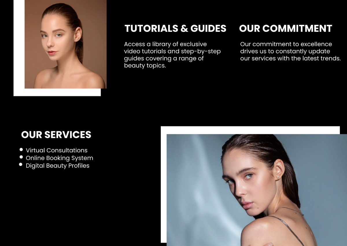 Free Salon Digital Brochure Template to Edit Online