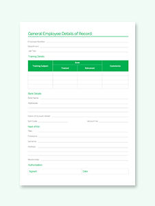 Employee Training Record Template in Microsoft Word | Template.net