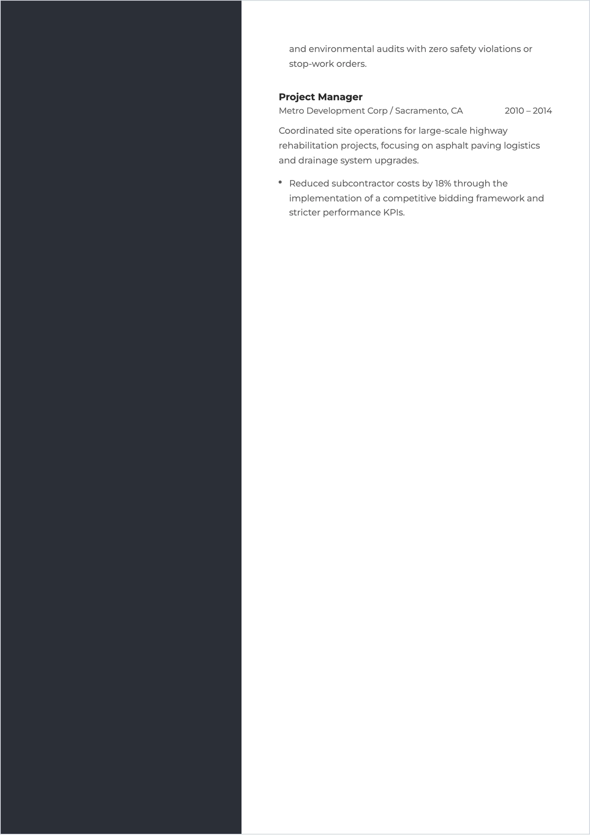 Free Geometric ATS Resume Template, AI Resume Builder