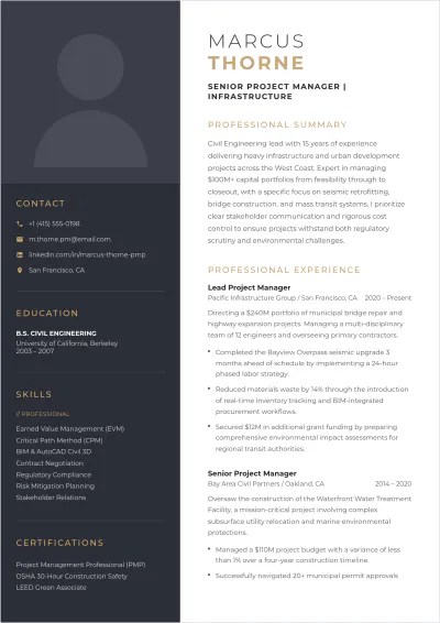 Free Geometric ATS Resume Template, AI Resume Builder