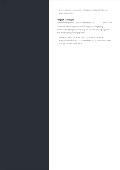 Free Geometric ATS Resume Template, AI Resume Builder