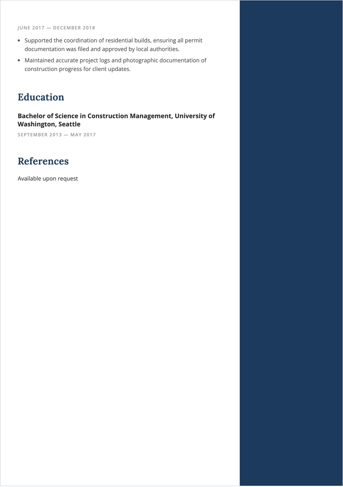 Free Project Coordinator ATS Resume Template, AI Resume Builder
