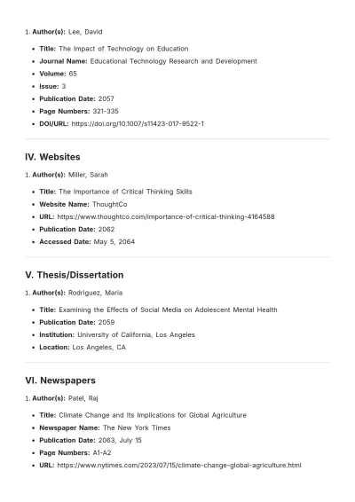 Free Essay Bibliography Template to Edit Online