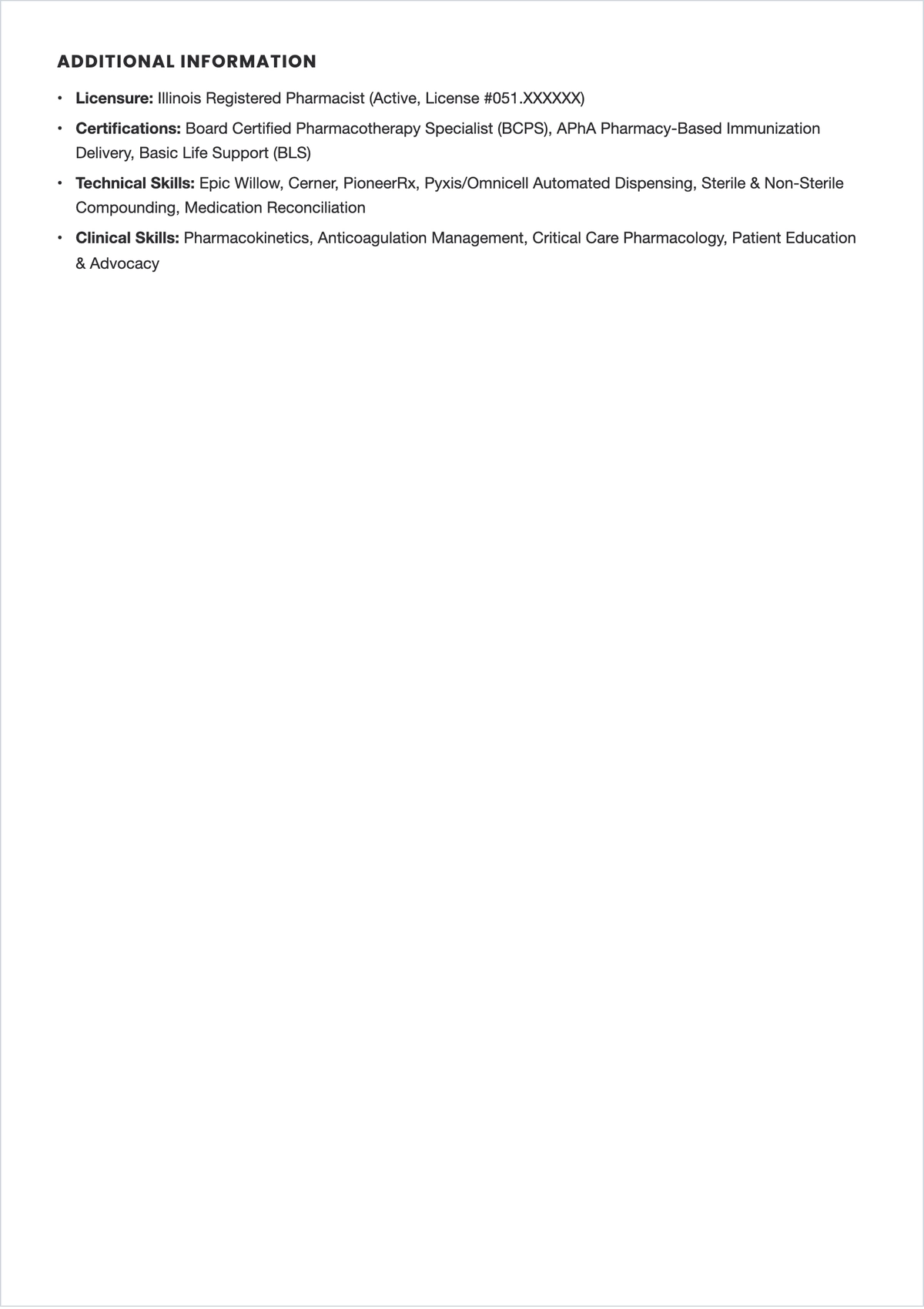 Free Pharmacist ATS Resume Template, AI Resume Builder