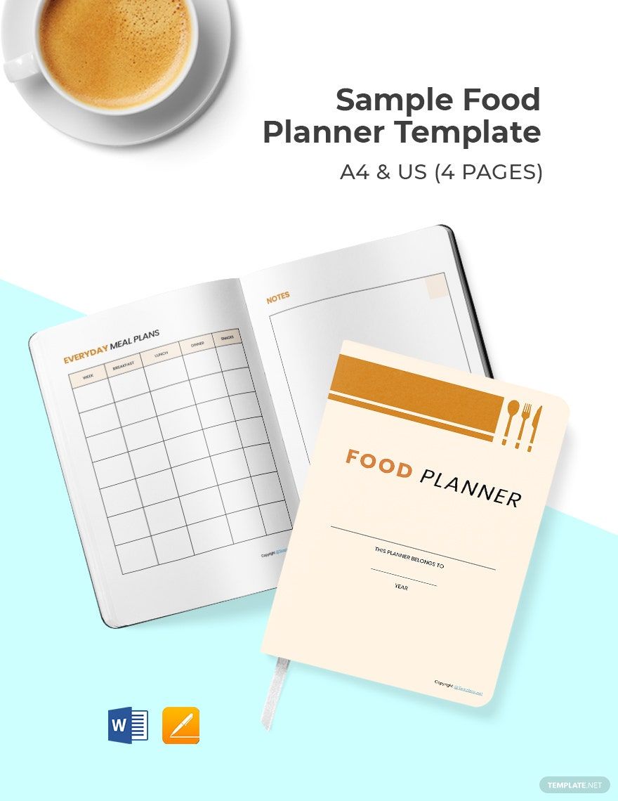 Sample Food Planner Template