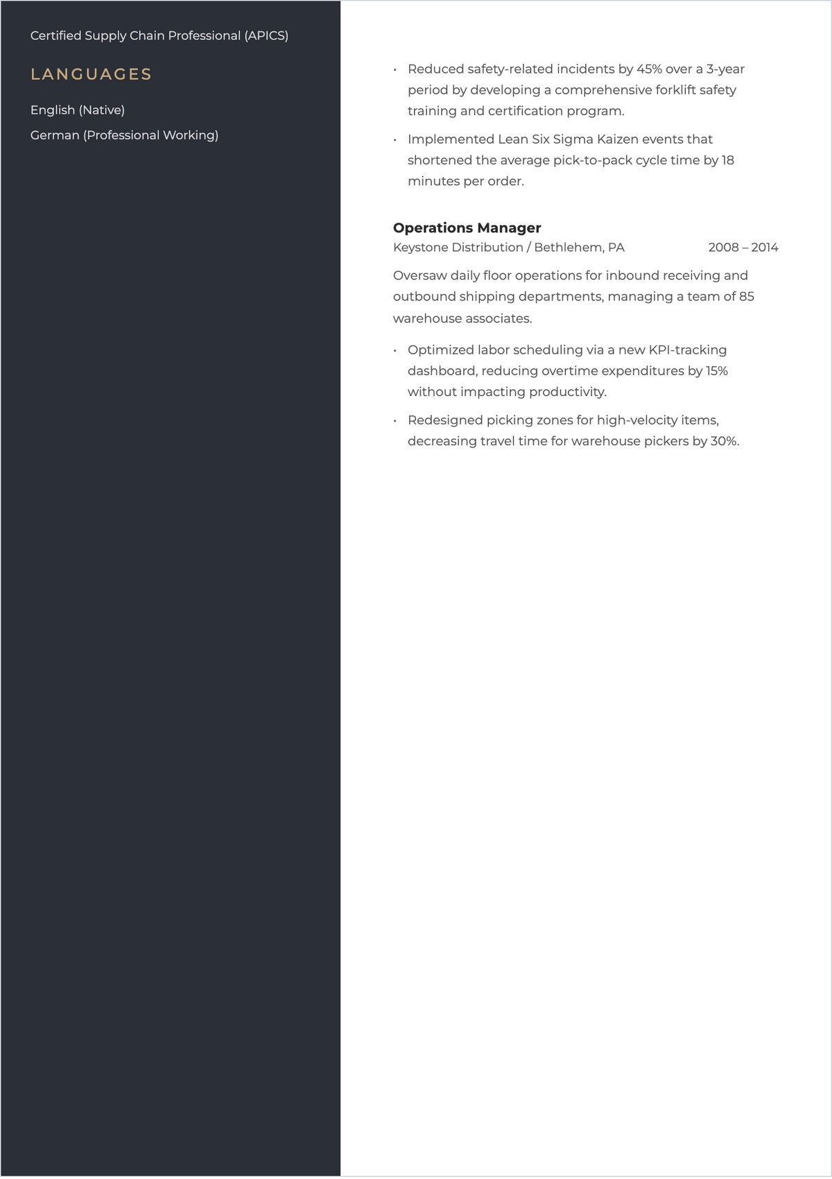 Free Senior Level ATS Resume Template, AI Resume Builder
