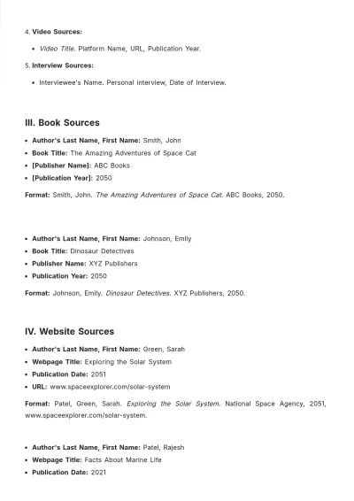 Free Bibliography For Kids Template to Edit Online