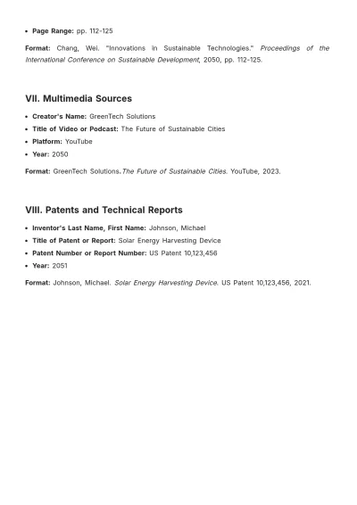 Free Sustainable Development Bibliography Template to Edit Online