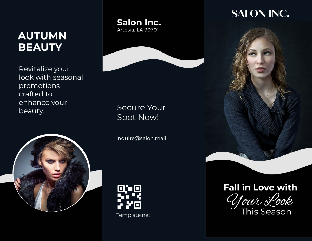 Salon Seasonal Promotion Brochure Template
