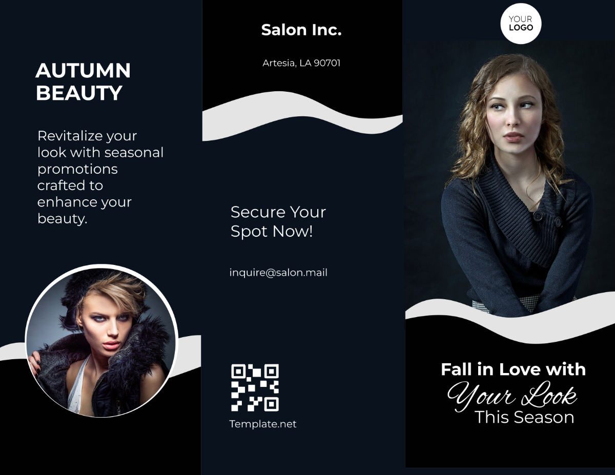 Salon Seasonal Promotion Brochure Template - Edit Online & Download