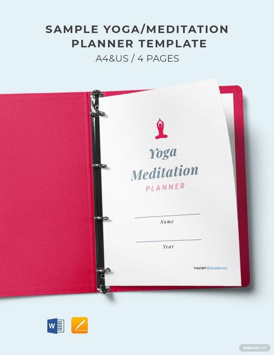 Sample Yoga Meditation Planner Template
